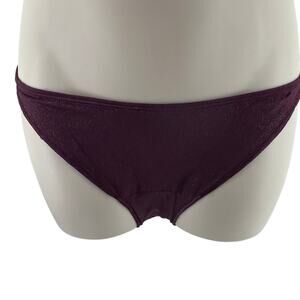 Soma Vanishing Edge Bikini Shimmer Maroon Womens Medium